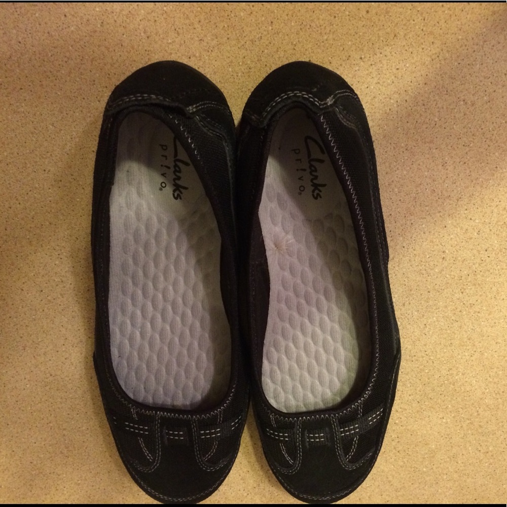 New black suede flats